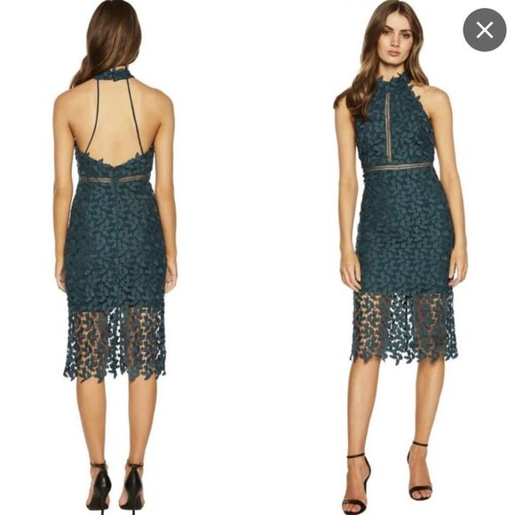 Bardot Gemma Halter Dress in Teal - Picture 1 of 3